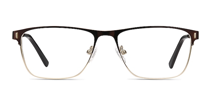 Media Brown Metal Eyeglass Frames from EyeBuyDirect