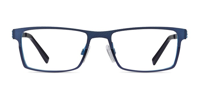 Soon Blue Metal Eyeglass Frames from EyeBuyDirect