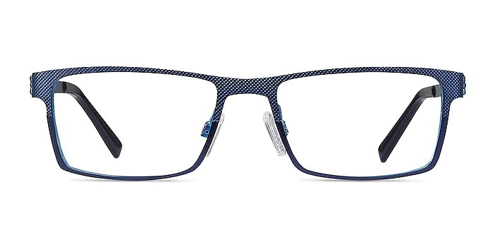 Soon Blue Metal Eyeglass Frames from EyeBuyDirect
