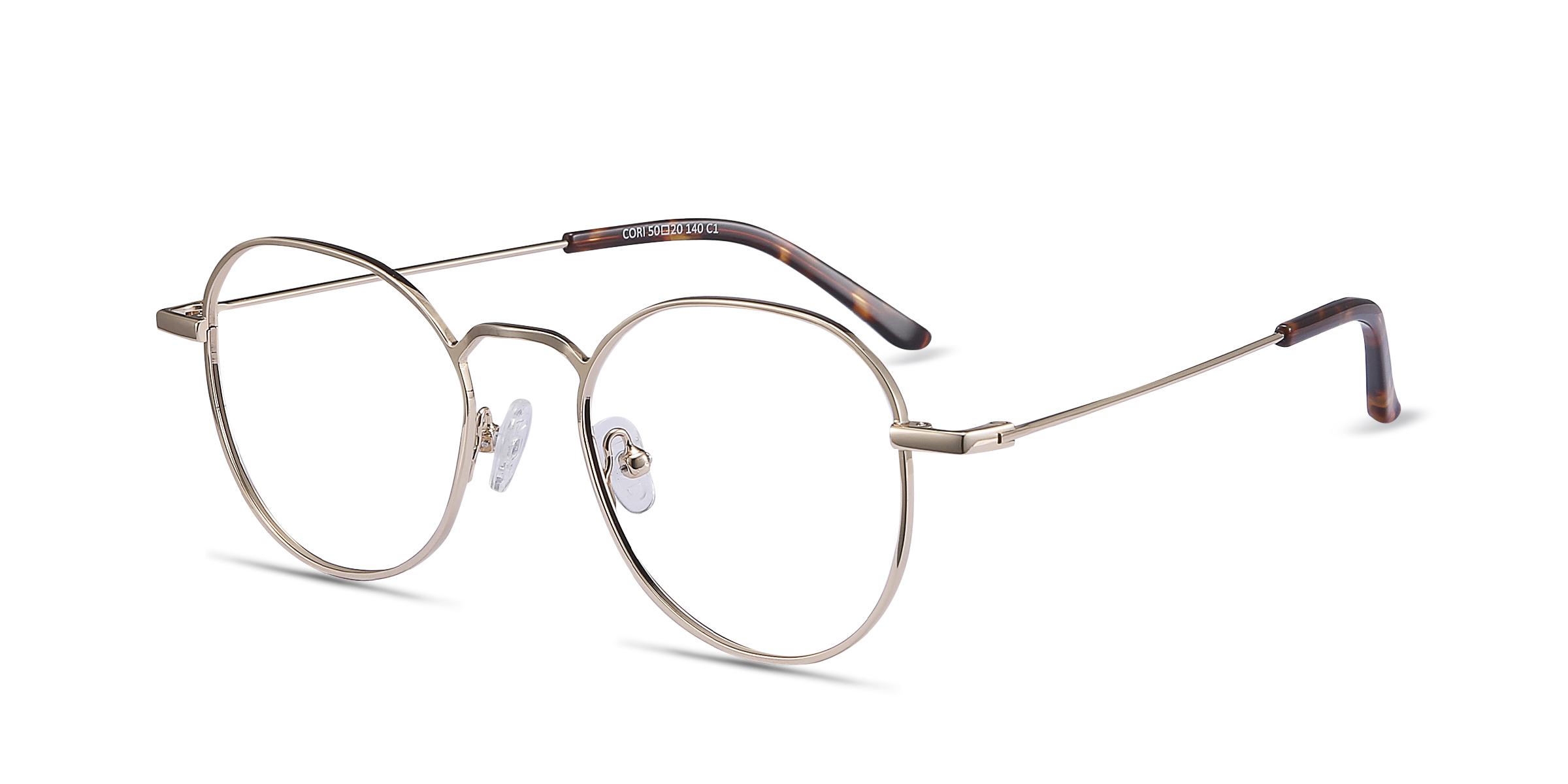 Cori Round Golden Full Rim Eyeglasses Eyebuydirect Canada 