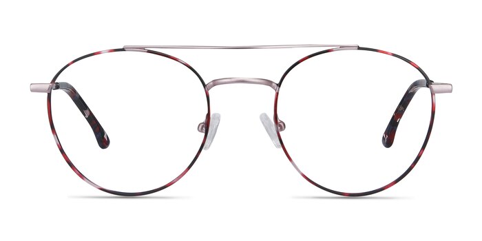 Earhart Red Tortoise Metal Eyeglass Frames from EyeBuyDirect