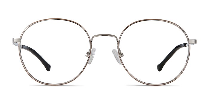 Progress Brown Silver Metal Eyeglass Frames from EyeBuyDirect