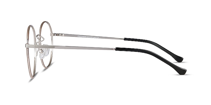 Progress Brown Silver Métal Montures de lunettes de vue d'EyeBuyDirect