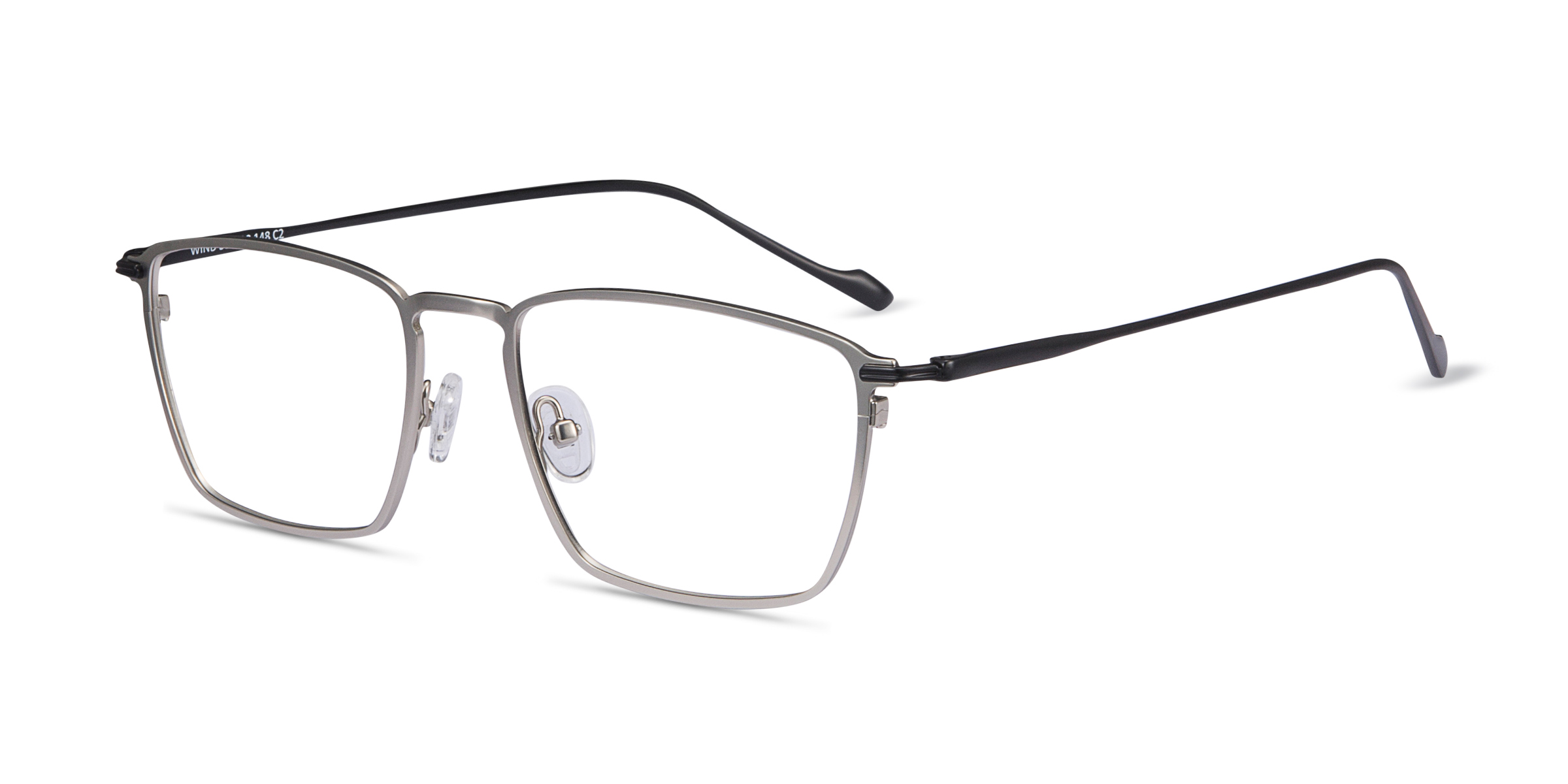 Wind Rectangle Silver Full Rim Eyeglasses | Eyebuydirect