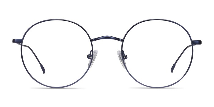 Dapper Navy Metal Eyeglass Frames from EyeBuyDirect