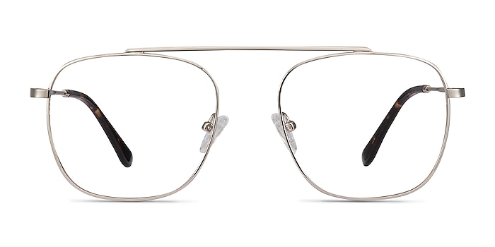 Moxie Silver Metal Eyeglass Frames from EyeBuyDirect