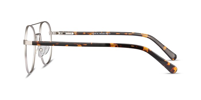 Lock XL Silver Metal Eyeglass Frames from EyeBuyDirect