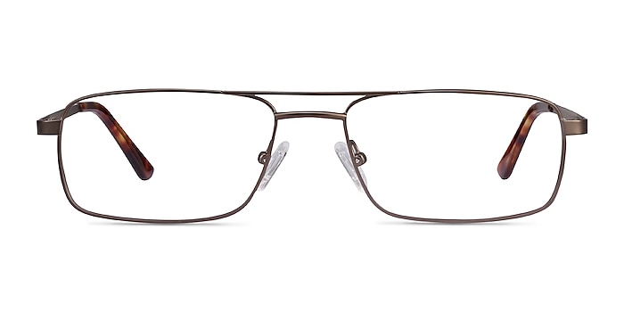 Maverick Brown Metal Eyeglass Frames from EyeBuyDirect