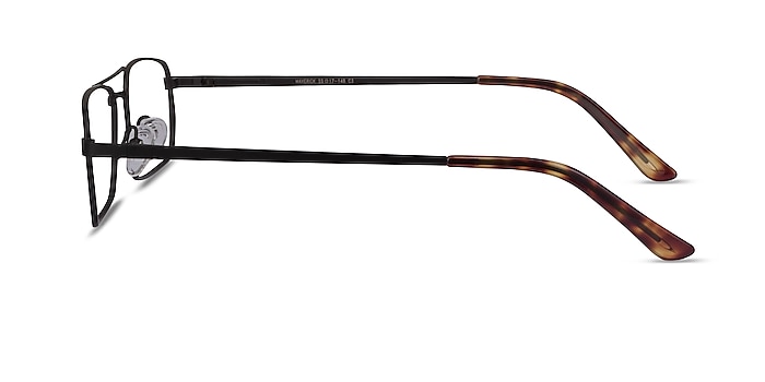 Maverick Noir Métal Montures de lunettes de vue d'EyeBuyDirect