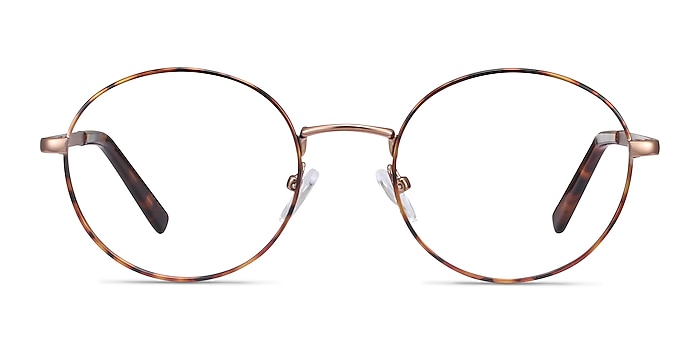 Aero Tortoise Golden Métal Montures de lunettes de vue d'EyeBuyDirect