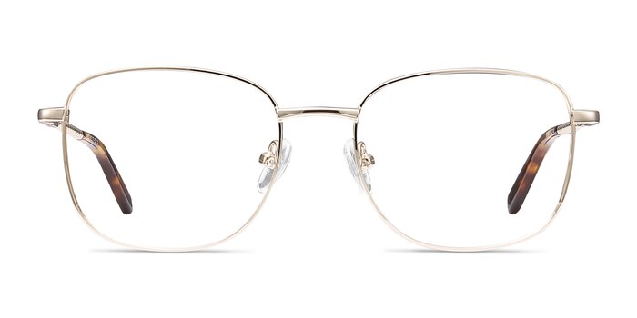 Aspect Rectangle Golden Full Rim Eyeglasses | Eyebuydirect