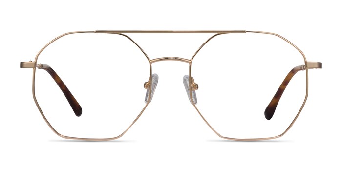 Eight Golden Metal Eyeglass Frames from EyeBuyDirect