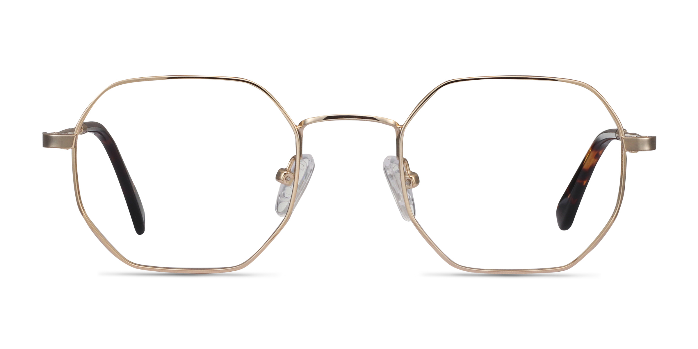 Soar Geometric Golden Full Rim Eyeglasses | Eyebuydirect