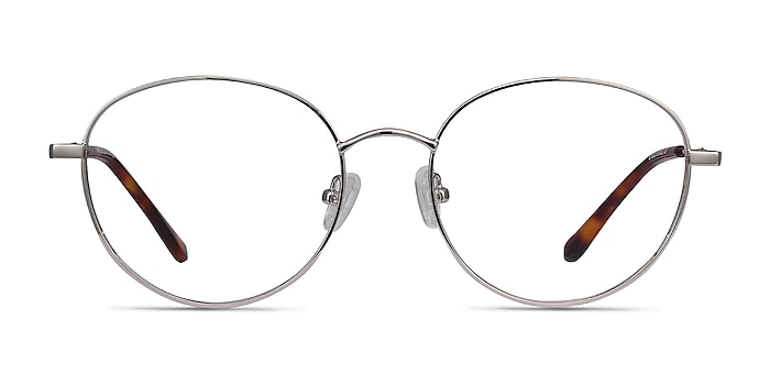 Twirl Silver Metal Eyeglass Frames from EyeBuyDirect