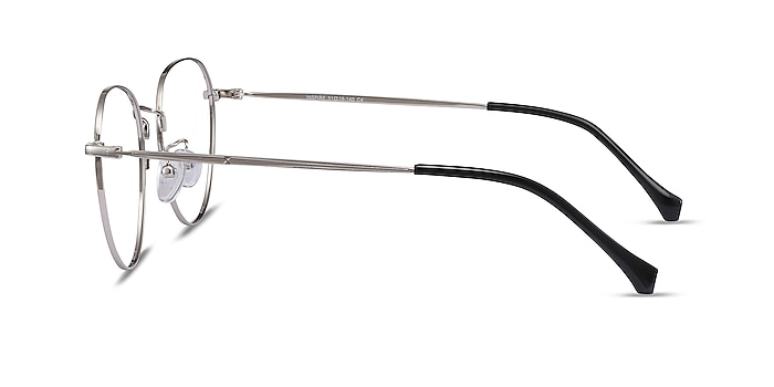 Inspire Black Silver Métal Montures de lunettes de vue d'EyeBuyDirect