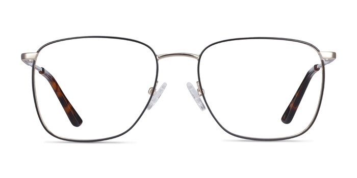 Reason Black Gold Metal Eyeglass Frames from EyeBuyDirect