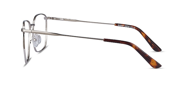 Reason Black Silver Metal Eyeglass Frames from EyeBuyDirect