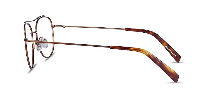 Max Brown Metal Eyeglass Frames from EyeBuyDirect