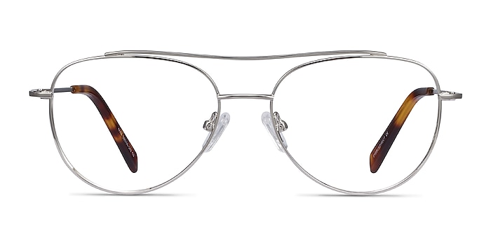 Max Argenté Métal Montures de lunettes de vue d'EyeBuyDirect