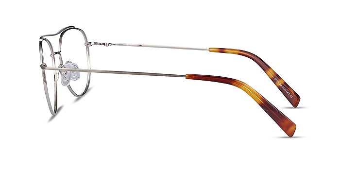 Max Argenté Métal Montures de lunettes de vue d'EyeBuyDirect