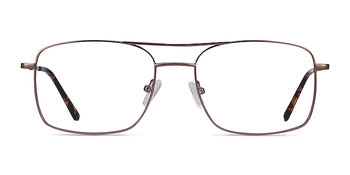 Daymo Brown Metal Eyeglass Frames from EyeBuyDirect
