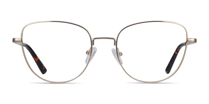 Clotilde Gold Metal Eyeglass Frames from EyeBuyDirect