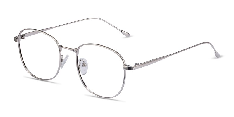 Vantage Square Silver Full Rim Eyeglasses | Eyebuydirect