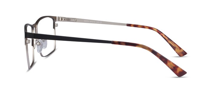 Edito Noir Métal Montures de lunettes de vue d'EyeBuyDirect
