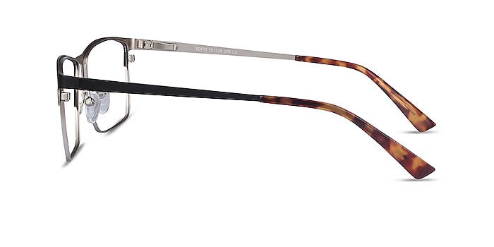 Edito Noir Métal Montures de lunettes de vue d'EyeBuyDirect