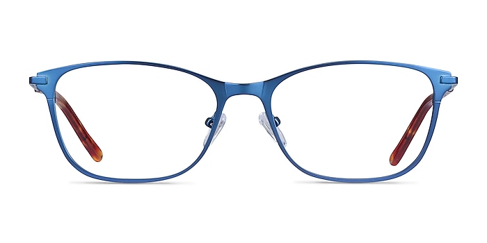 Modena Bleu Métal Montures de lunettes de vue d'EyeBuyDirect