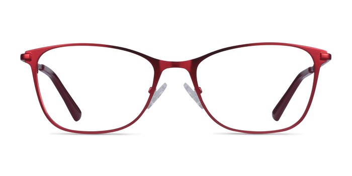 Kasia Burgundy Métal Montures de lunettes de vue d'EyeBuyDirect