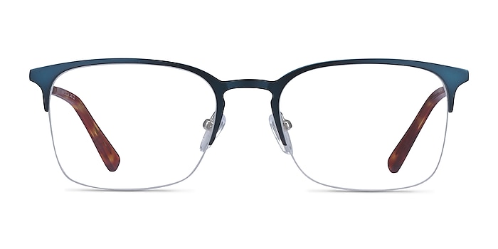 Vimy Bleu Métal Montures de lunettes de vue d'EyeBuyDirect