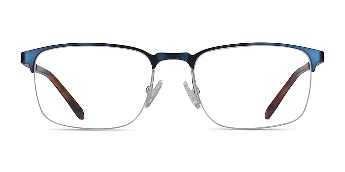 Valery Blue Metal Eyeglass Frames from EyeBuyDirect