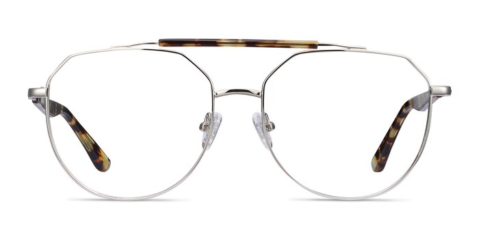 Coxon Silver Tortoise Métal Montures de lunettes de vue d'EyeBuyDirect