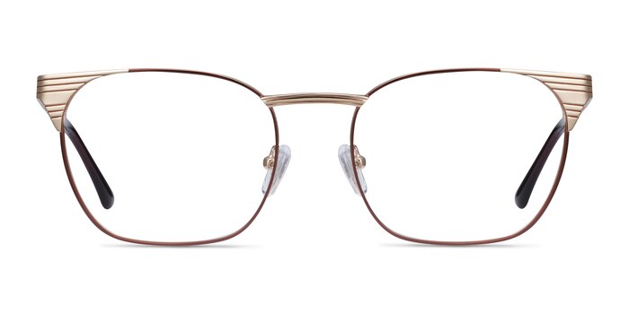 Soulist Brown Golden Métal Montures de lunettes de vue d'EyeBuyDirect