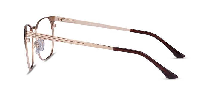 Soulist Brown Golden Metal Eyeglass Frames from EyeBuyDirect