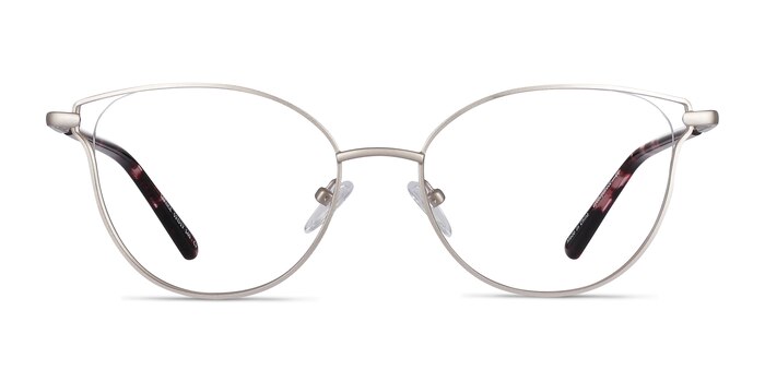 Trance Silver Metal Eyeglass Frames from EyeBuyDirect
