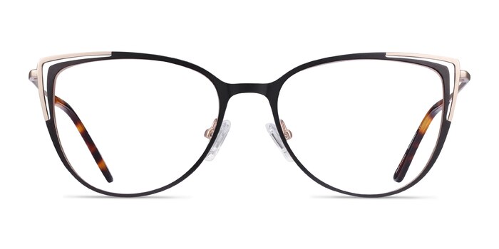 Garance Black Gold Metal Eyeglass Frames from EyeBuyDirect