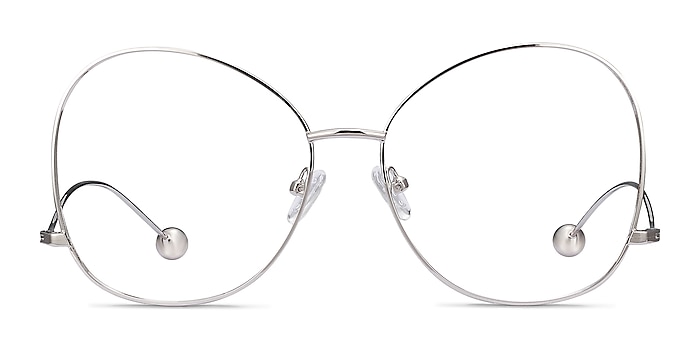 Renata Silver Metal Eyeglass Frames from EyeBuyDirect