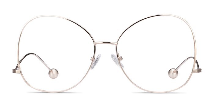 Renata Gold Metal Eyeglass Frames from EyeBuyDirect