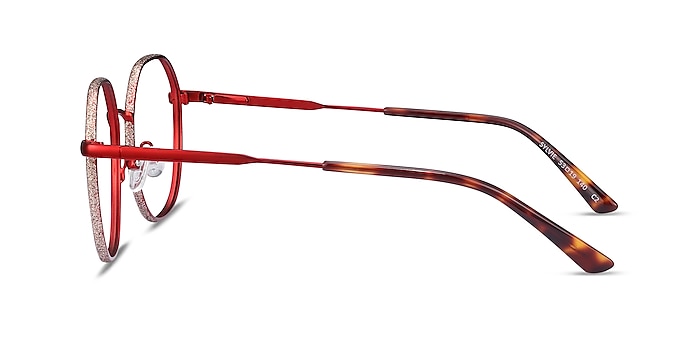 Sylvie Rouge Métal Montures de lunettes de vue d'EyeBuyDirect