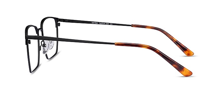 Metro Black Metal Eyeglass Frames from EyeBuyDirect