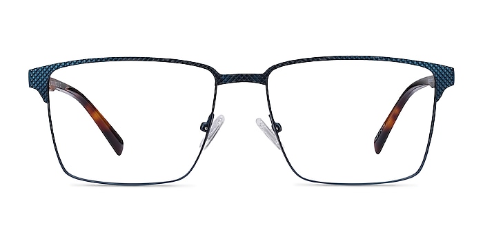 Douglas Blue Metal Eyeglass Frames from EyeBuyDirect