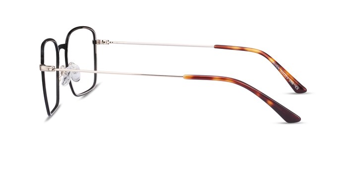 Align Black & Silver Metal Eyeglass Frames from EyeBuyDirect