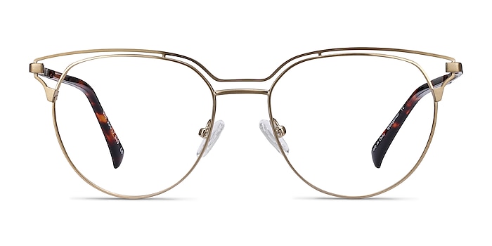 Gia Bronze Metal Eyeglass Frames from EyeBuyDirect