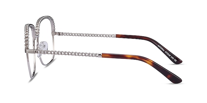Astoria Argenté Métal Montures de lunettes de vue d'EyeBuyDirect