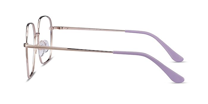 Arty Purple & Gold Metal Eyeglass Frames from EyeBuyDirect