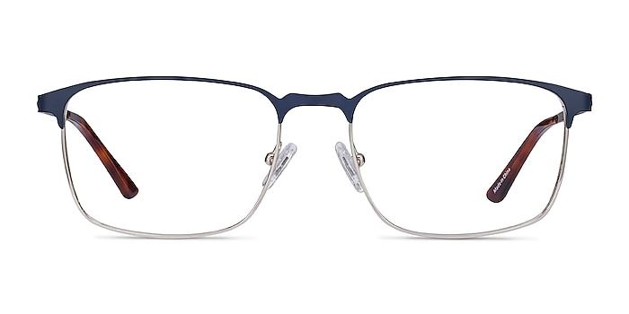 Oswald Navy Metal Eyeglass Frames from EyeBuyDirect