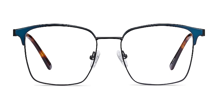 Demy Black & Navy Metal Eyeglass Frames from EyeBuyDirect
