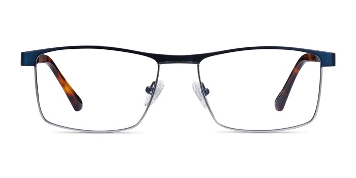 Julian Blue Metal Eyeglass Frames from EyeBuyDirect